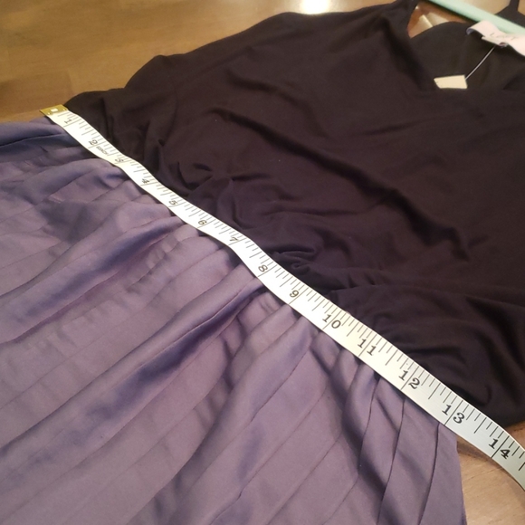 NWT LOFT Black and lavender dress - Picture 5 of 6